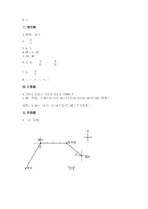 2022人教版六年级上册数学期末考试试卷精品【夺冠】.docx