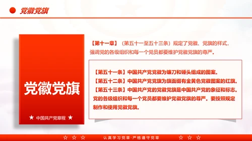 中国共产党章程党章党规学习解读PPT模板
