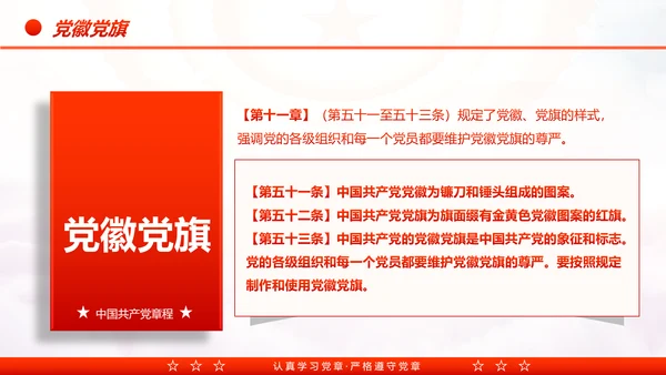 中国共产党章程党章党规学习解读PPT模板