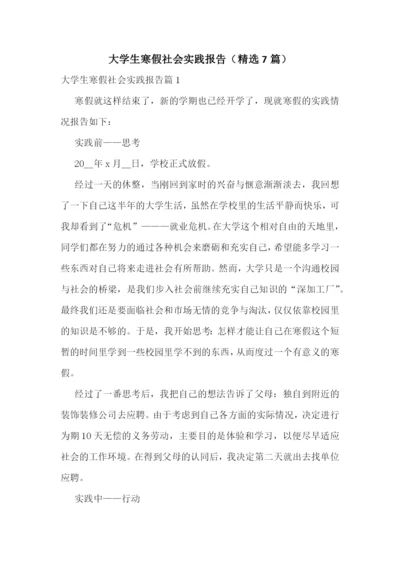 大学生寒假社会实践报告(精选7篇).docx