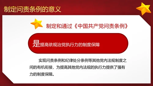 党政大气贯彻落实《问责条例》深入推进全面从严治党PPT