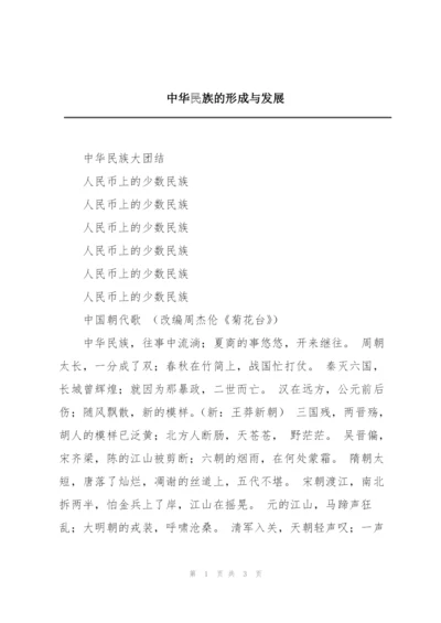 中华民族的形成与发展.docx