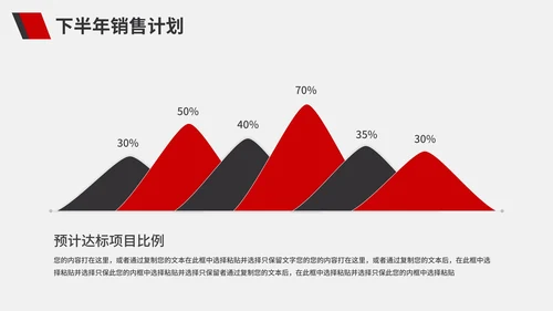 红色商务工作总结计划PPT模板