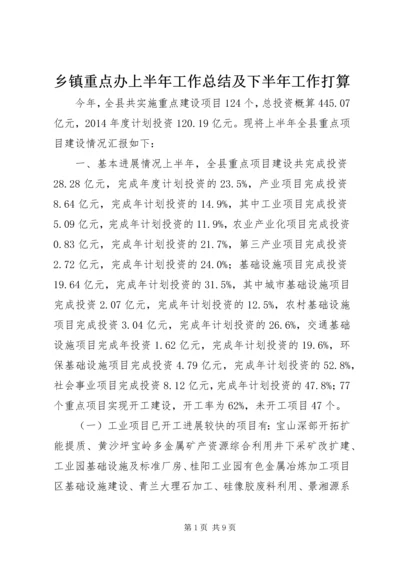 乡镇重点办上半年工作总结及下半年工作打算.docx