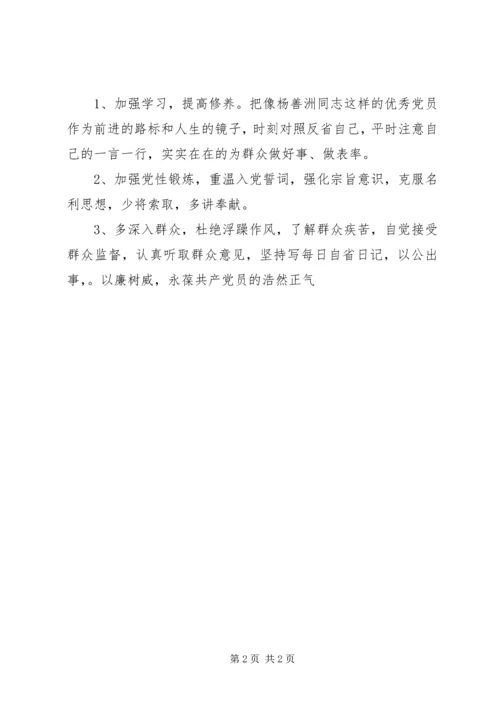 学习杨善洲事迹党性分析材料.docx