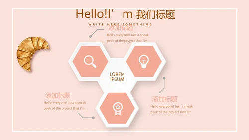 粉色手绘面包店年年终总结动态PPT