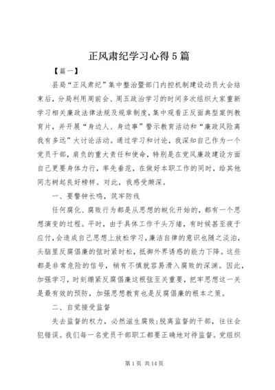 正风肃纪学习心得5篇.docx