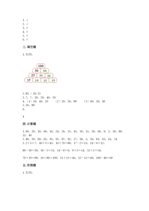苏教版一年级下册数学第三单元-认识100以内的数-测试卷含答案(预热题).docx