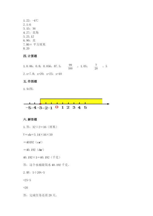 小学六年级下册数学期末卷及完整答案（夺冠系列）.docx