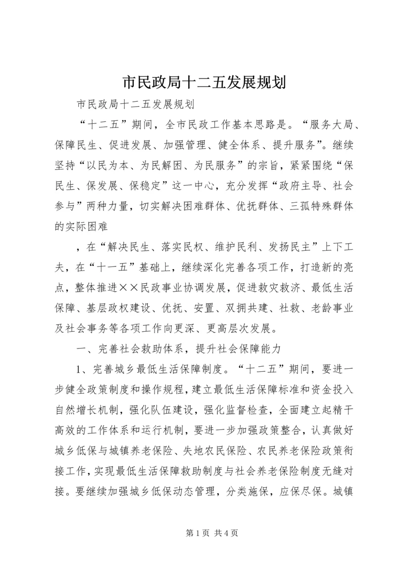 市民政局十二五发展规划 (2).docx