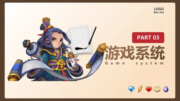 卡通风格三国杀游戏策划案通用PPT模板