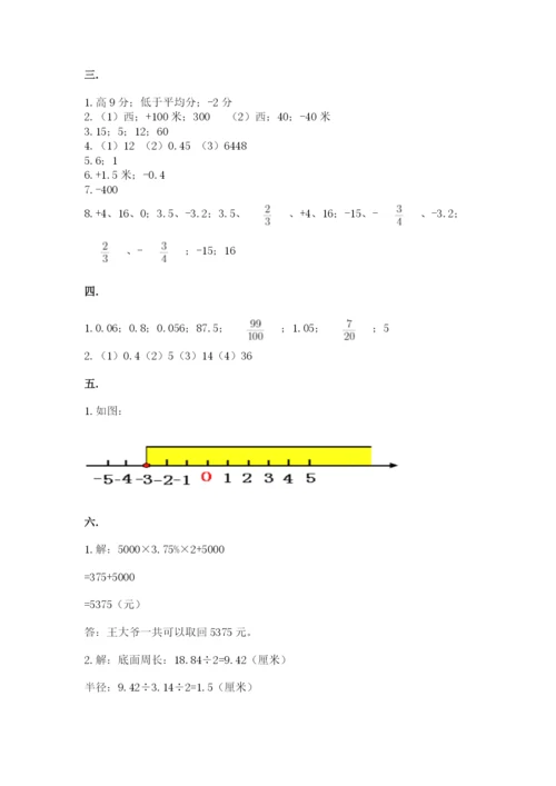 小学数学六年级下册竞赛试题及答案【最新】.docx