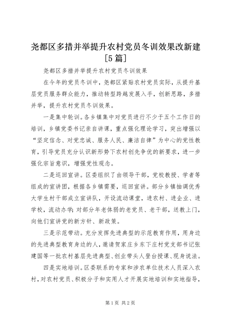 尧都区多措并举提升农村党员冬训效果改新建[5篇].docx