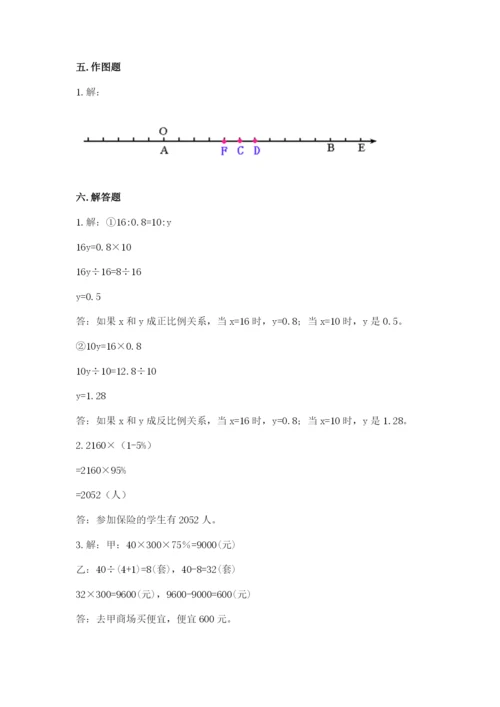 小学六年级下册数学期末卷含答案【培优a卷】.docx