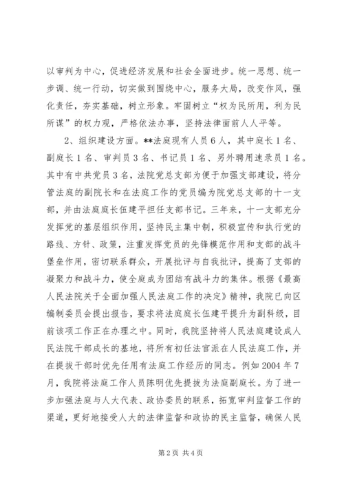 人民法庭工作自查报告.docx