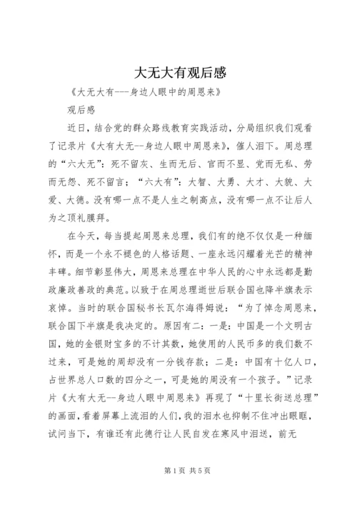 大无大有观后感 (3).docx