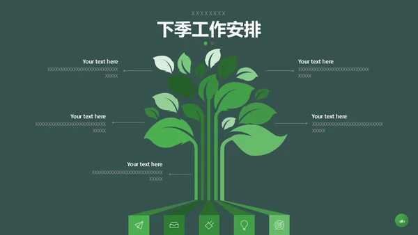 绿金色开工报告通用PPT模板