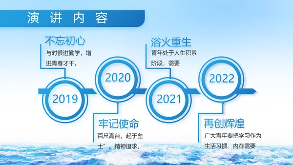 蓝色大气中国海军军事部队PPT