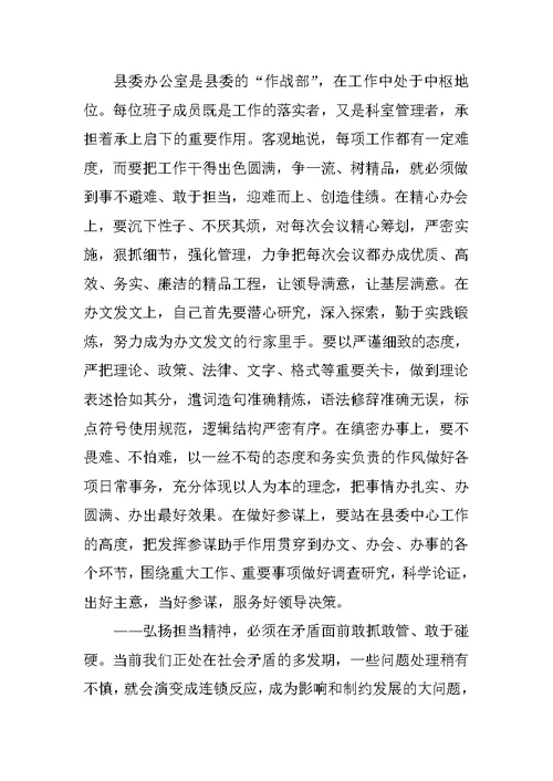 使命责任担当心得体会