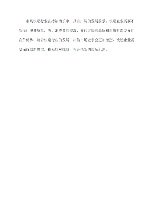 市场快递调研报告