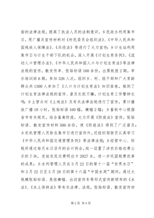 乡镇年度行政执法工作总结.docx