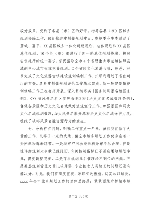 市城乡规划管理局工作总结.docx
