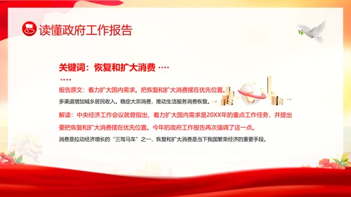 学习全国两会工作报告全国两会政府工作报告PPT课件