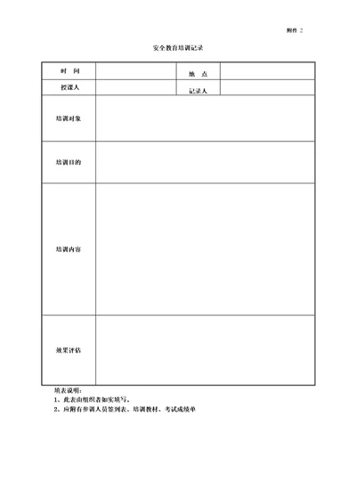 天然气公司安全教育培训记录