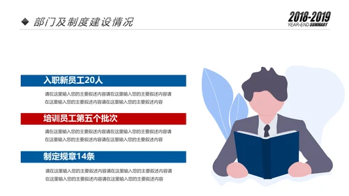 红蓝2019销售部市场部年终总结计划PPT模板