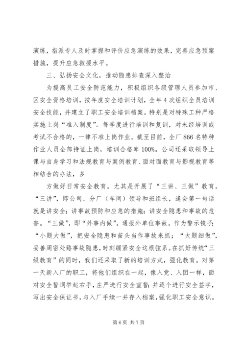 安全生产工作汇报材料 (5).docx