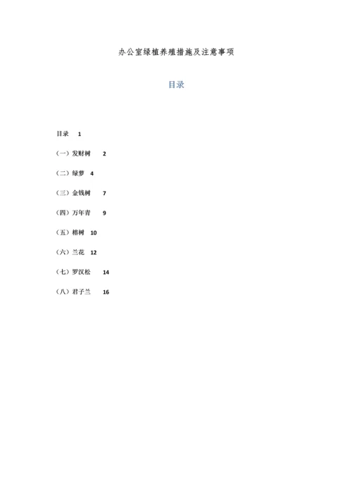 办公室绿植养殖方法及注意关键事项.docx