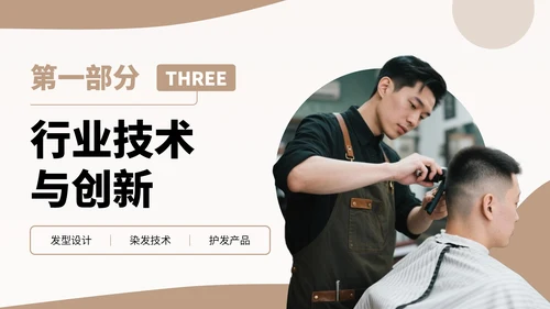 棕色扁平风美发行业发展分析报告