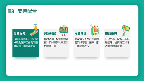 绿色3D风年末述职工作汇报PPT模板
