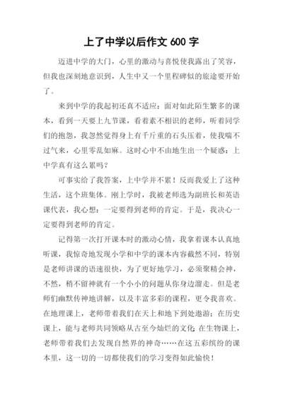 上了中学以后作文600字-1.docx