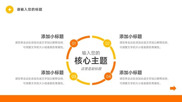 橙色极简欧美风电商运营计划PPT模板