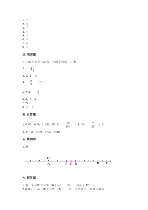 六年级下册数学期末测试卷含完整答案（考点梳理）.docx
