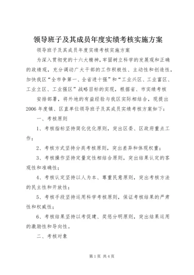 领导班子及其成员年度实绩考核实施方案 (3).docx