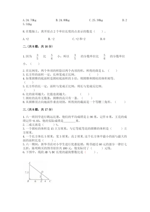 小学六年级升初中模拟试卷精品【夺冠系列】.docx