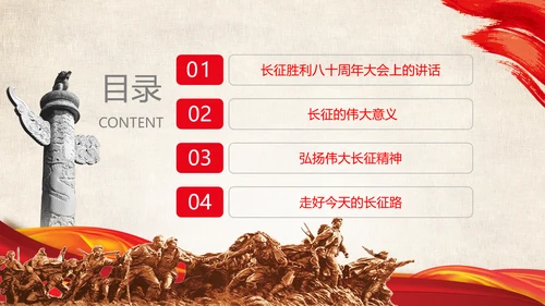 学习论中国共产党历史长征精神党史PPT模板
