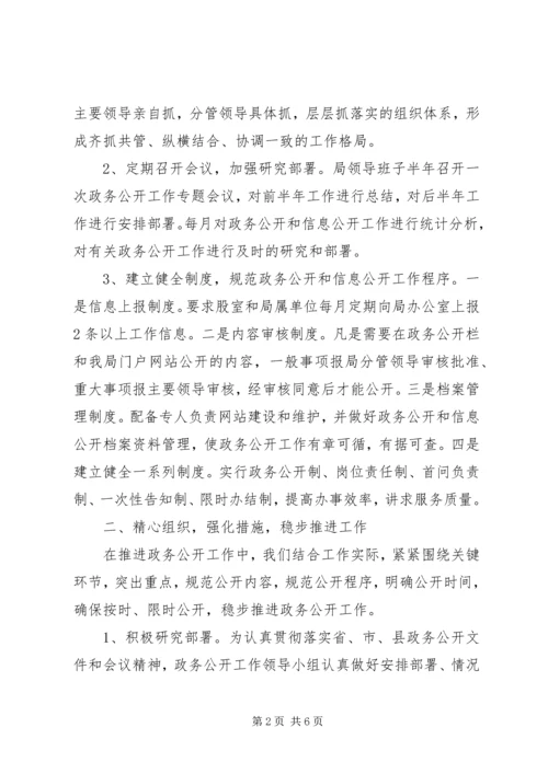 人社局政务公开工作总结.docx