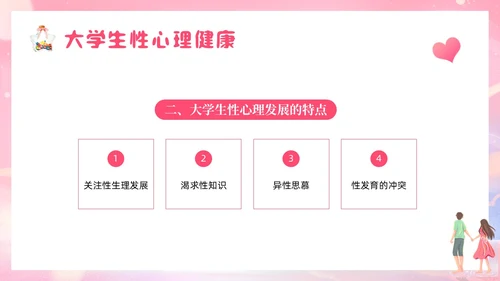 粉色梦幻插画大学生恋爱与性心理健康正确恋爱观PPT课件