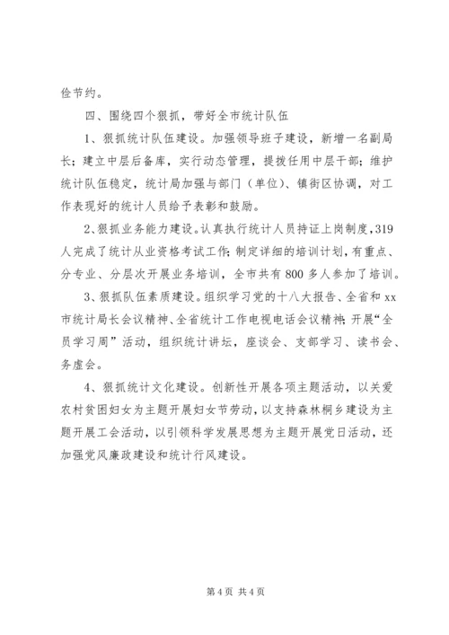 市统计局工作报告材料.docx