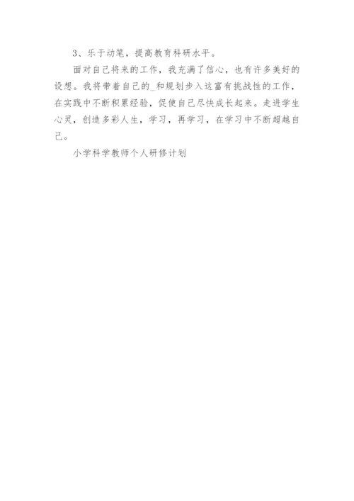 小学科学教师个人研修计划5篇.docx