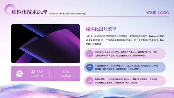 紫色简约风高级IT互联网PPT模板