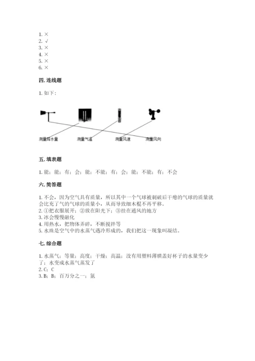 教科版三年级上册科学期末测试卷（实用）word版.docx