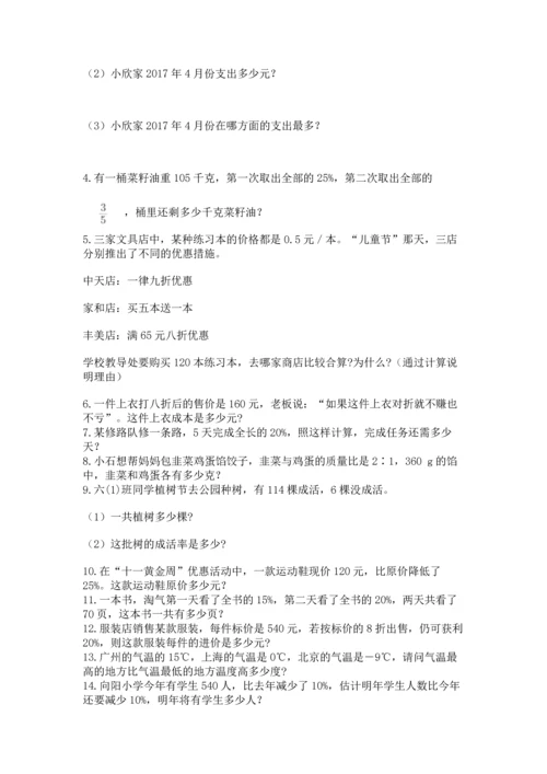 六年级小升初数学解决问题50道【预热题】.docx