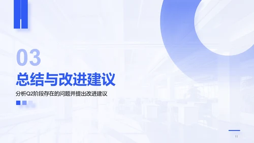 蓝色简约风Q2阶段性成果汇报PPT模板