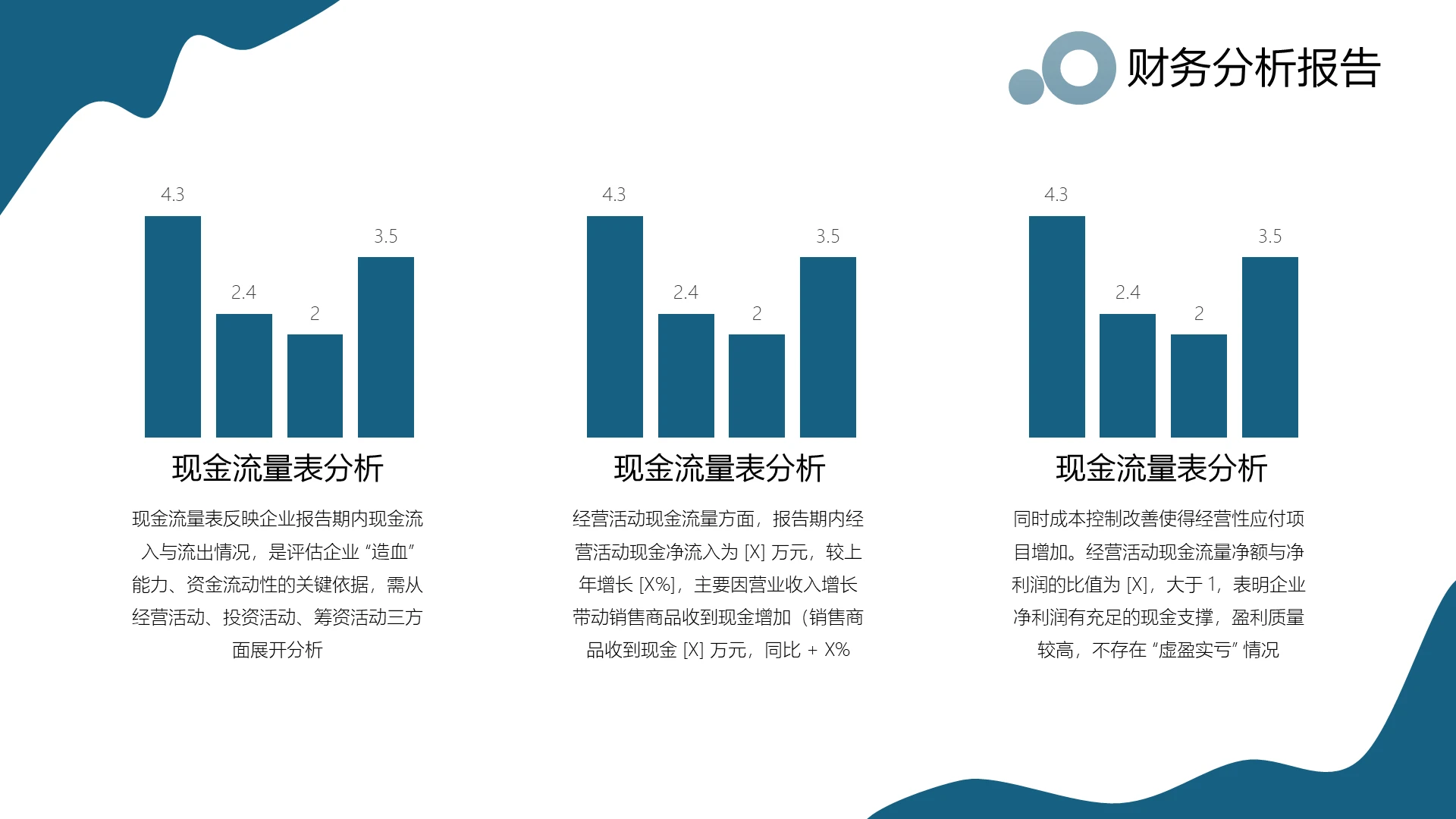 简约风纯文字PPT柱状图