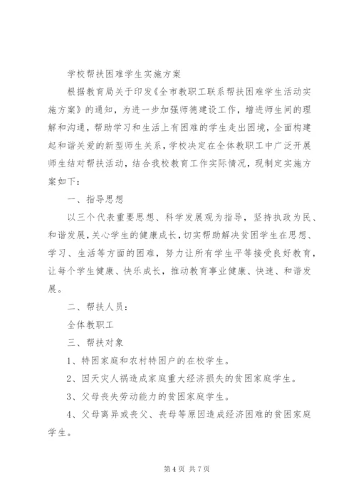 学校扶贫帮困实施方案.docx