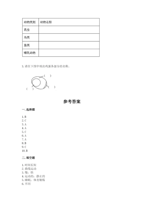 教科版科学三年级下册 期末测试卷（达标题）.docx